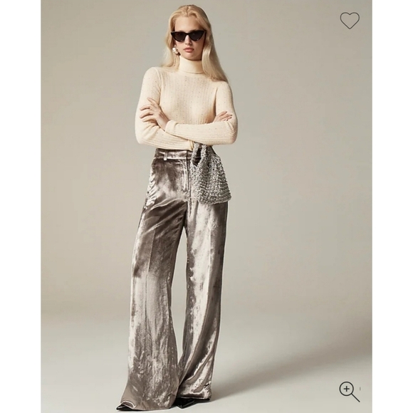 J. Crew Featherweight Cashmere Turtleneck Sweater With Rhinestones Buttercream - Picture 2 of 14